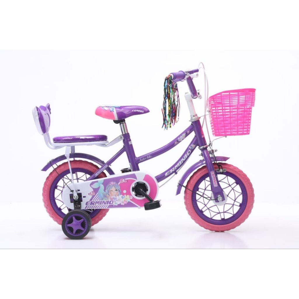 Sepeda Anak ERMINIO 12" ban Eva dan sepeda mini kuromi 12inch ban pompa