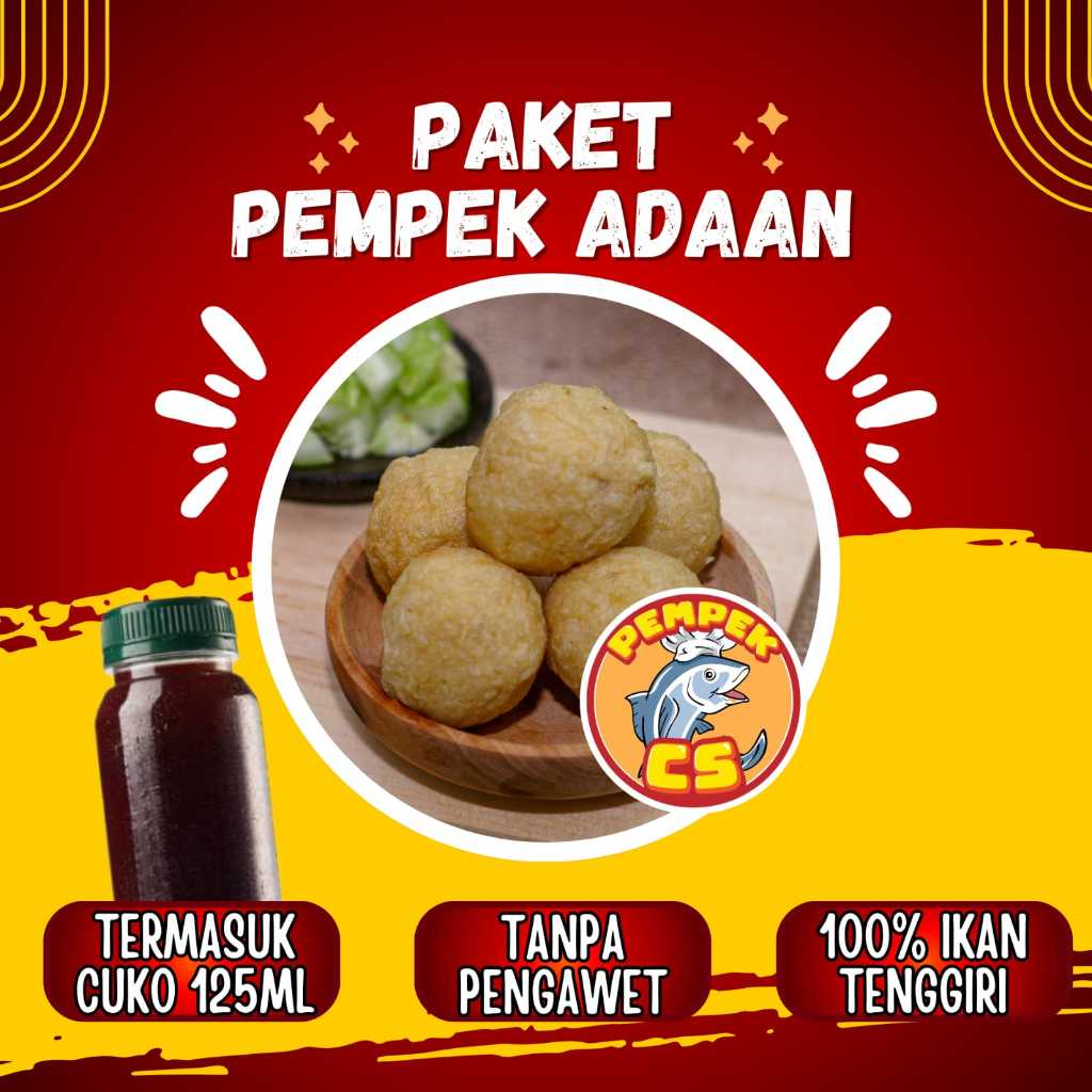 PEMPEK FROZEN TENGGIRI ASLI PAKET ADAAN ISI 10 + CUKO|PEMPEK PALEMBANG VACUM|PEMPEK CS