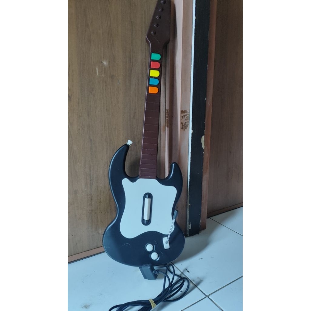 [RARE RETRO] Stik Gitar PS2 Guitar Hero Controller Original Guitar Hero - Bahan Mod / Clone Hero