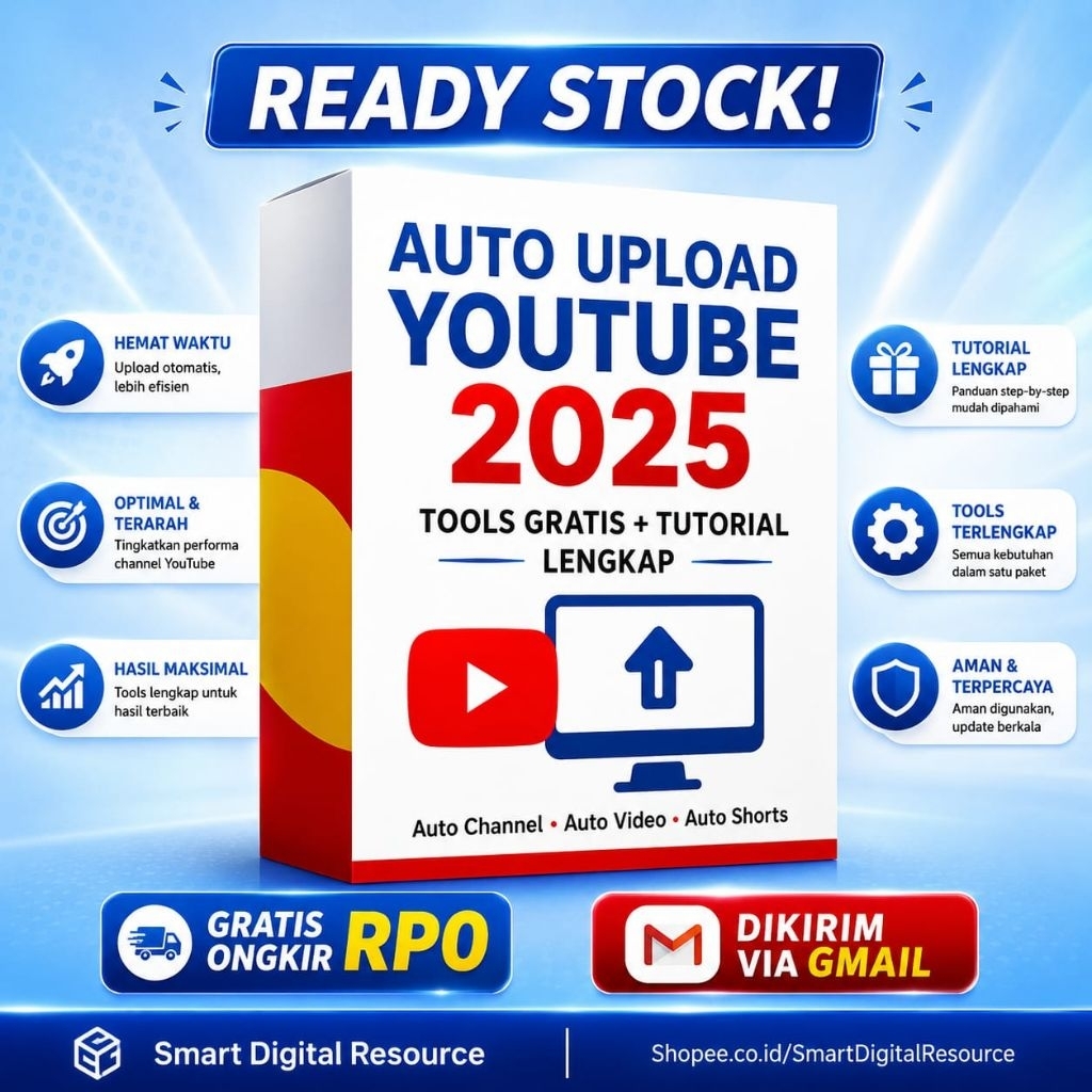 Tools Auto Upload YouTube 2025 + Tutorial Lengkap | Auto Channel, Auto Shorts, Auto Upload