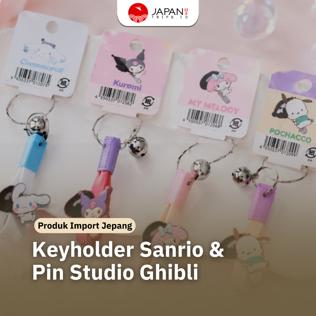 Keyholder Sanrio & Pin Studio Ghibli - Produk Import Japan