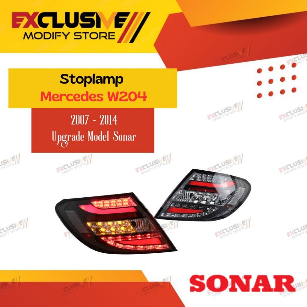 STOPLAMP MERCEDES W204 UPGRADE MODEL SONAR (2007 - 2014) FULL LED