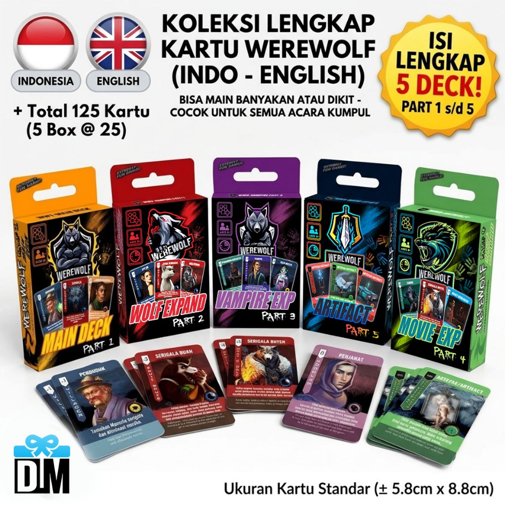 Kartu Werewolf 2025 Bahasa Indonesia Lengkap Card Game Translated Remake China