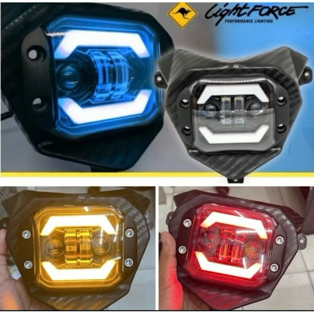 Reflektor Laser Led DAYMEKER Lampu Depan LED Supermoto CRF 150L WR 155 KLX BIGFOOT DTRACKER
