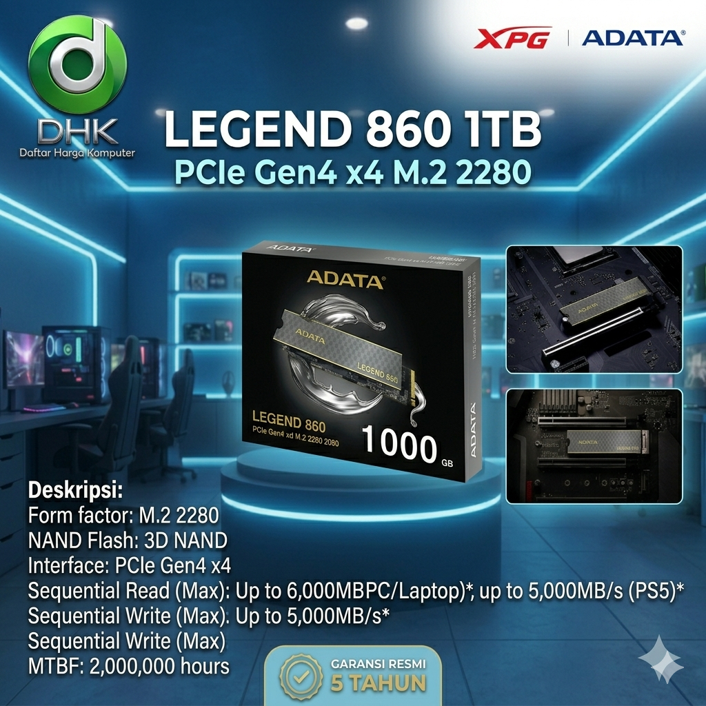 ADATA LEGEND 860 SSD 1TB NVME GEN 4x4