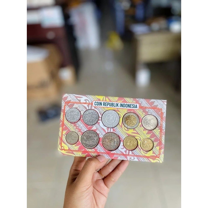 koin set mini Indonesia nusantara dengan folder khusus untuk souvenir hadiah edukasi koleksi cindera