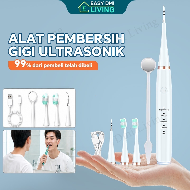 Pembersih gigi ultrasonik dan sikat gigi elektrik 2 in 1 Smart Portable IPX7 Ultrasonic Scaling Alat