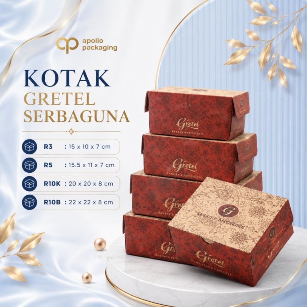 GRETEL - Kotak Makanan 20x20x8 cm