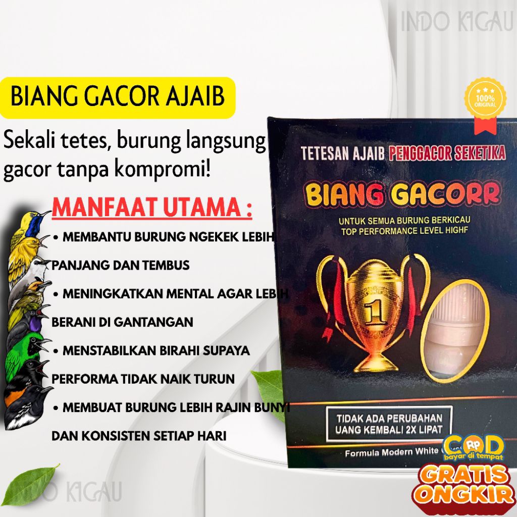 Biang Gacor mars Burung Tetesan Penggacor Seketika Multivitamin Lovebird Kenari Murai Kacer Pleci Cu
