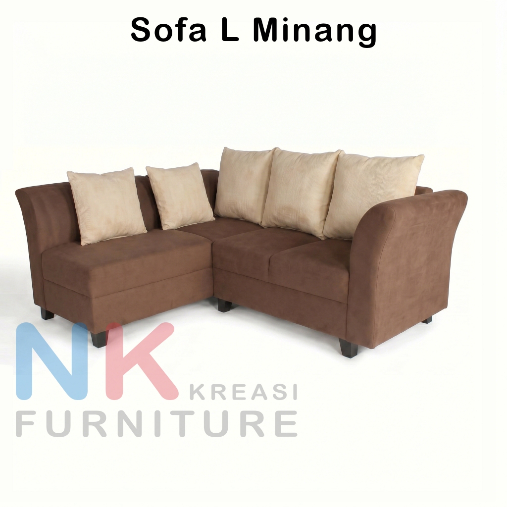 Sofa L minang, Sofa Set L Shape, Sofa Ruang Tamu Minimalis, Sofa L Sudut Minimalis