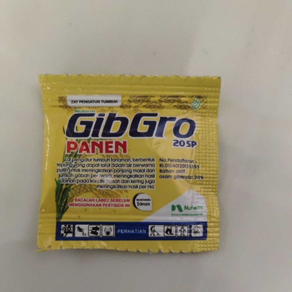 Gibgro Panen 20 SP ZPT Asam Giberelat 20% untuk Padi