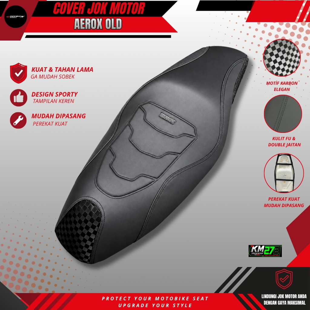 KM272 Cover Jok Motor AEROX 155 OLD  / Sarung Jok Motor Portable Anti Ribet