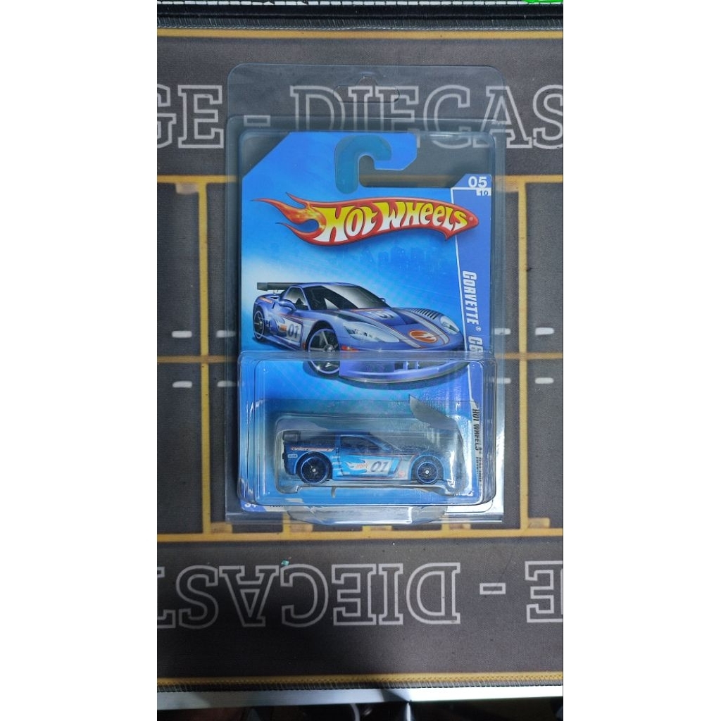 HOT WHEELS CORVETTE C6R BLUE CARD