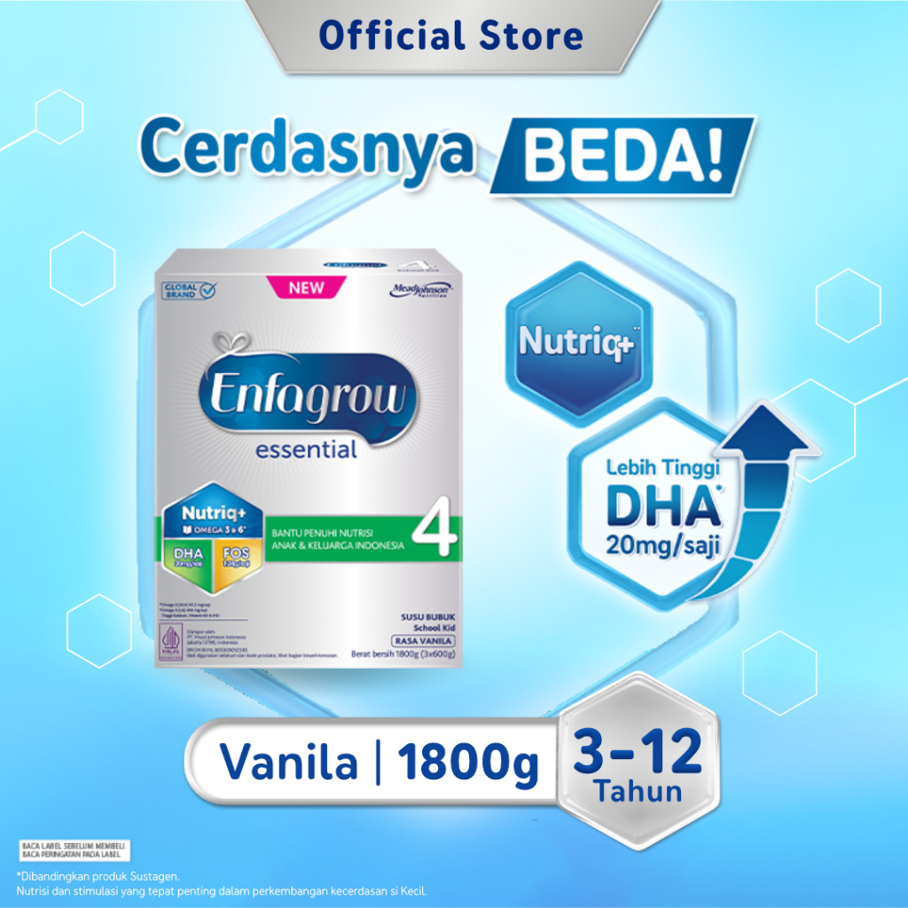 Enfagrow Essential 4 Susu Formula Rasa Vanila 1800gr