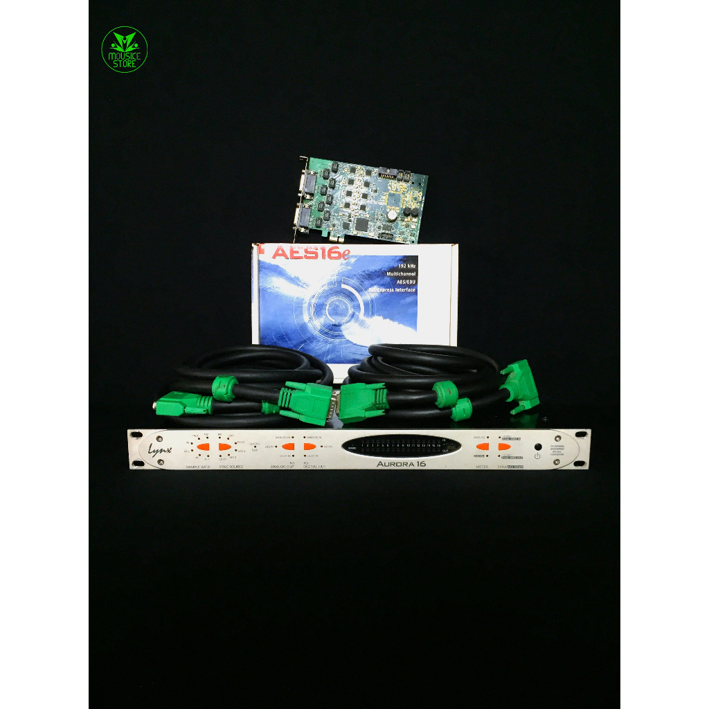 LYNX AURORA 16 CONVERTER + LYNX AES16E PCie CARD + AES 1605 KABEL