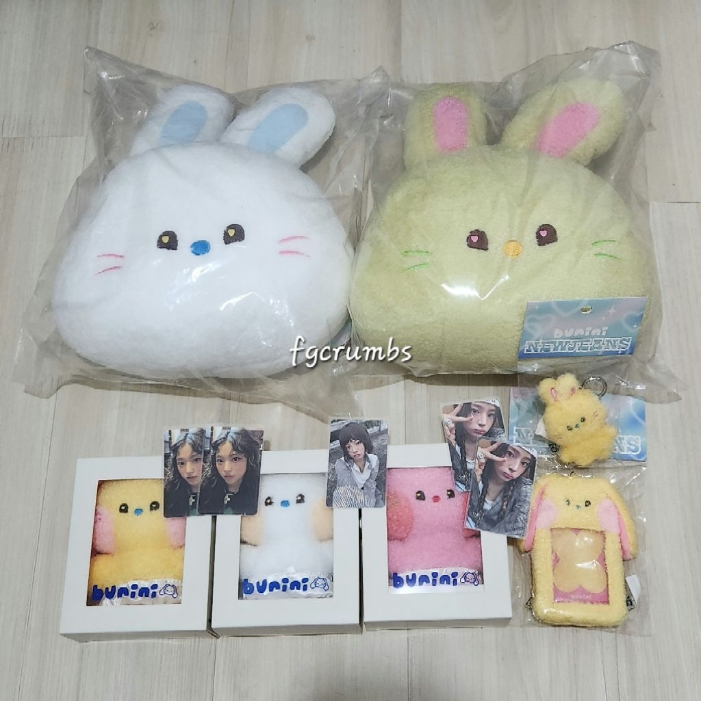 Ready Stock Line Friends x Newjeans NJZ Bunini Doll Face Plush Closet Plush Keyring Cardholders Caho