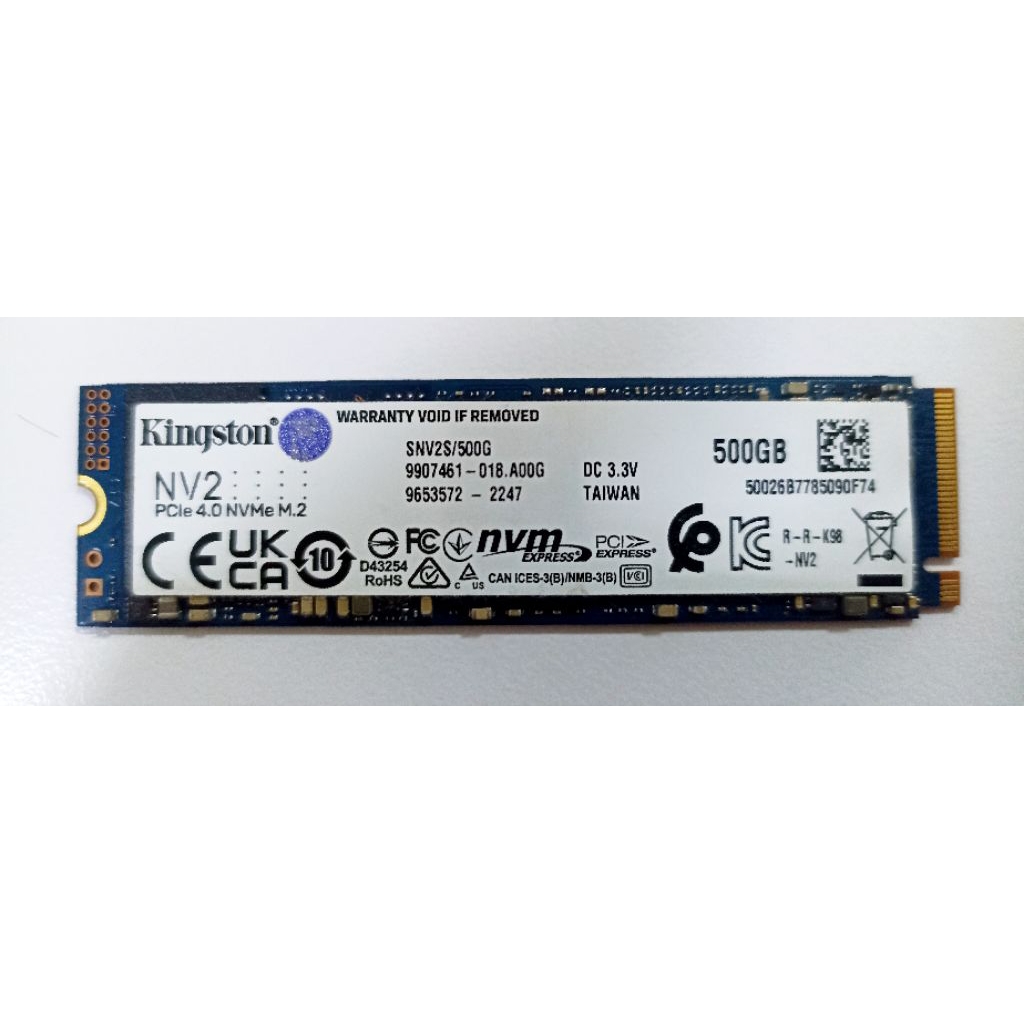 SSD KINGSTON NVME M.2 500GB Second