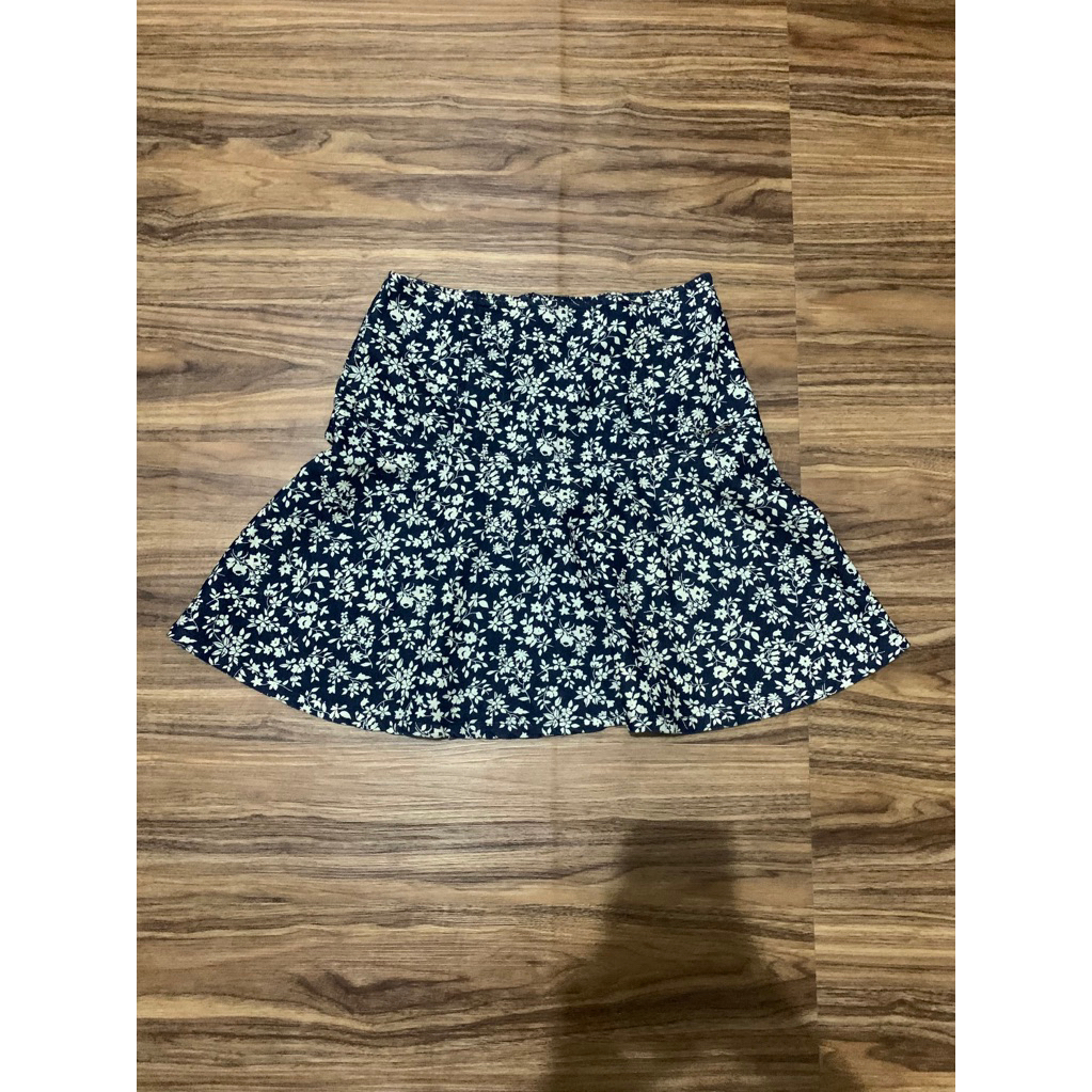 Triset jeans | rok jeans floral navy [preloved]