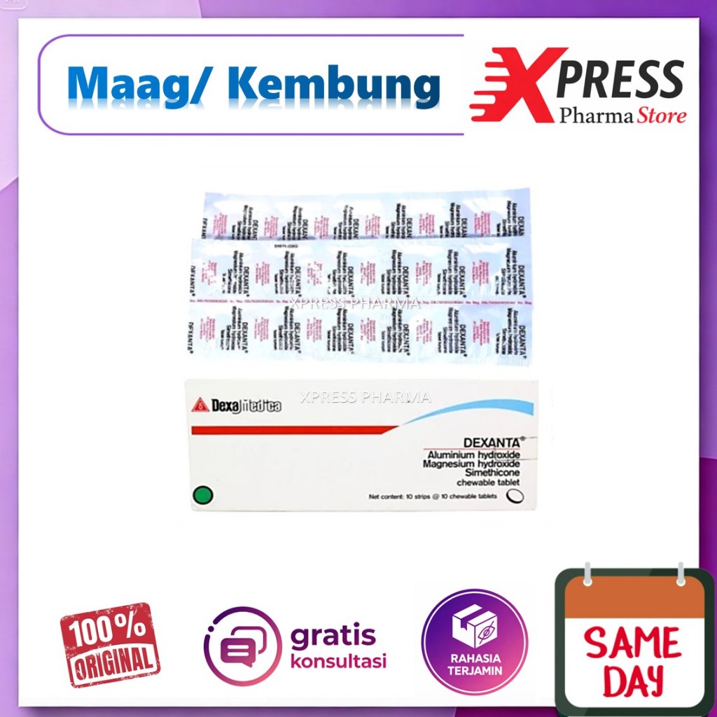 XPRESS ! STRIP Dexanta Tablet Obat Maag Deksanta