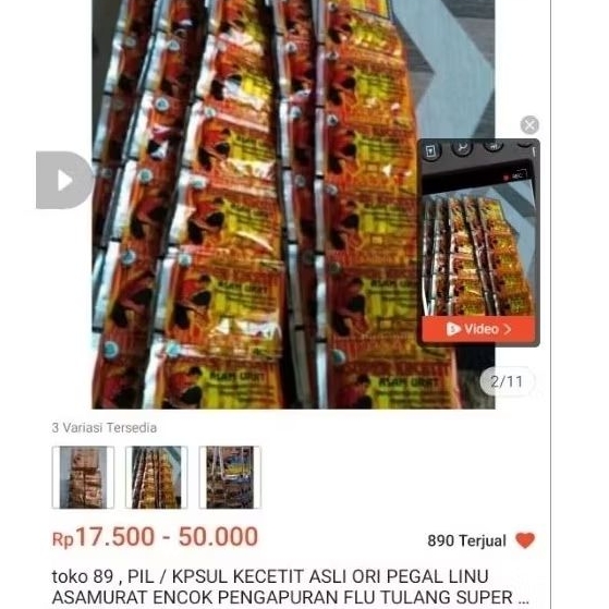 KapsulKecetitCoklat , PIL/KPSUL KECETIT ASLI ORI PEGAL LINU ASAMURAT ENCOK PENGAPURAN FLU TULANG SUP