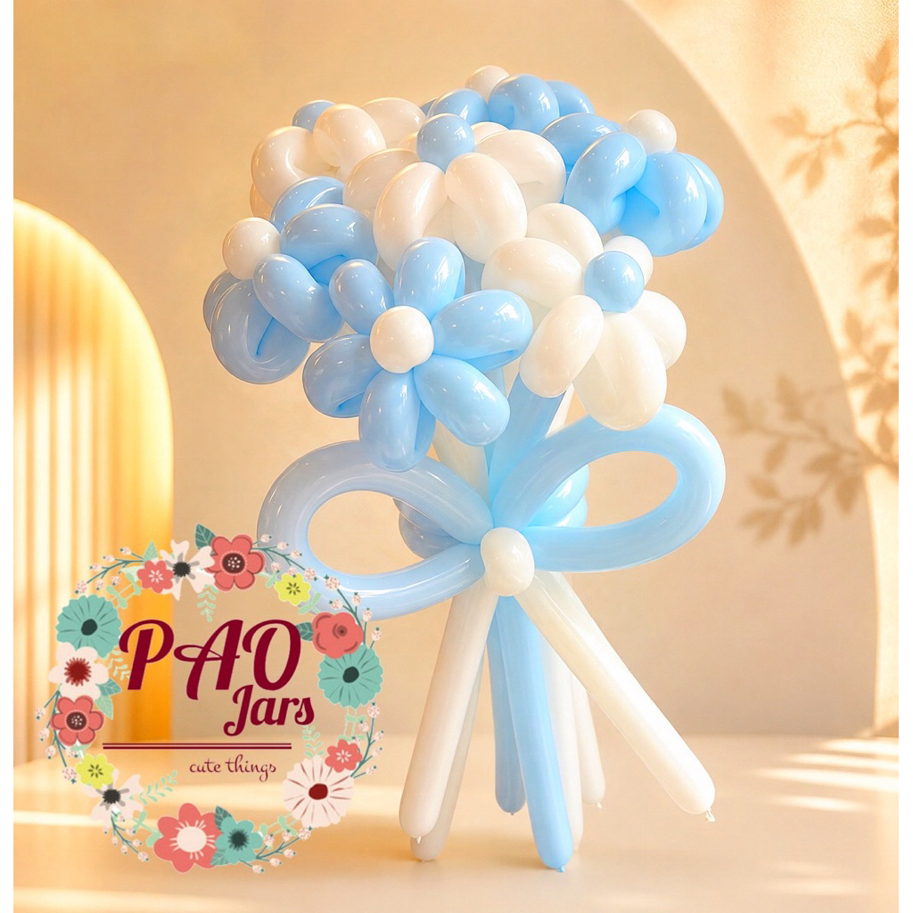 BACA DISKRIPSI / buket balon twist bunga / buket balon wisuda ulang tahun / buket balon twist / buke