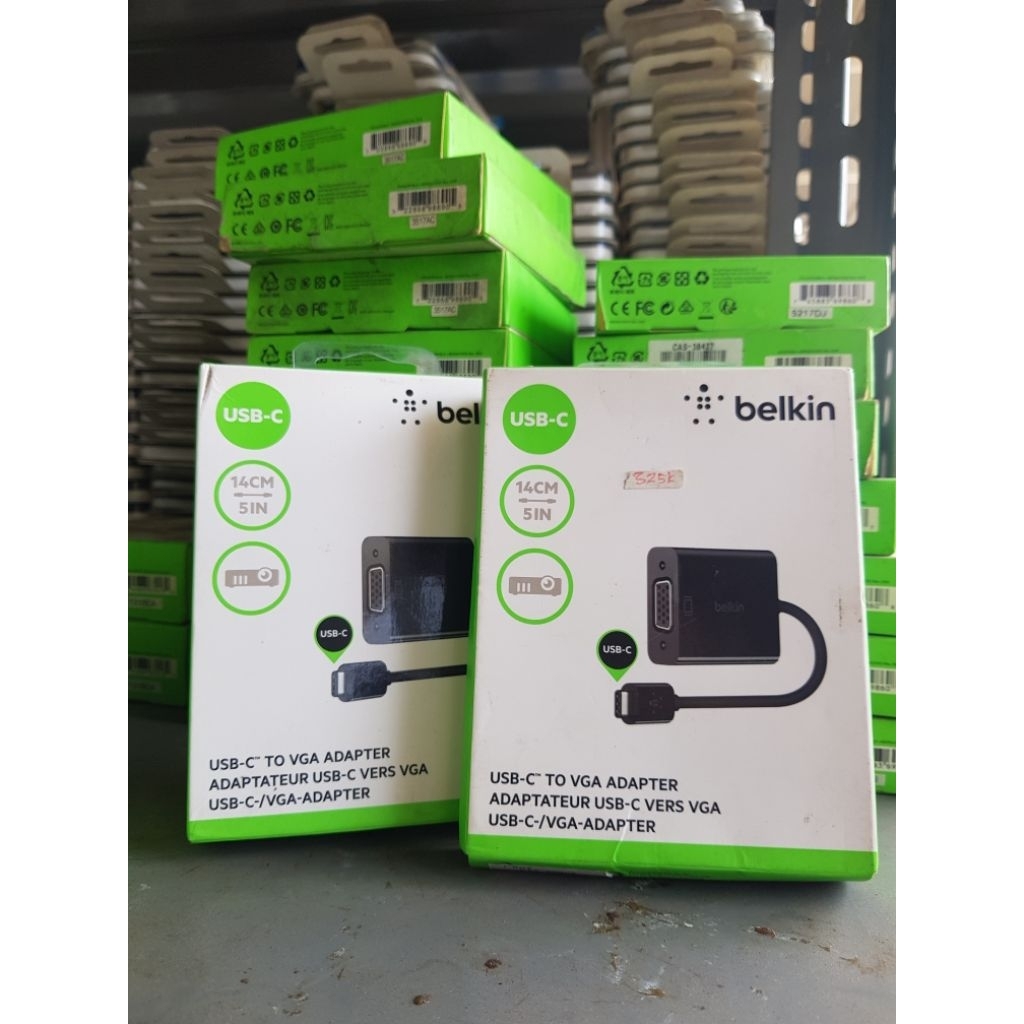 Belkin USB C To VGA Adapter 14cm untuk Monitor dan Projector Original Resmi