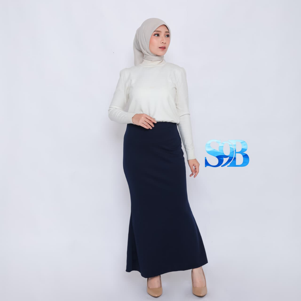 rok wanita kekinian model terbaru rok duyung scuba premium