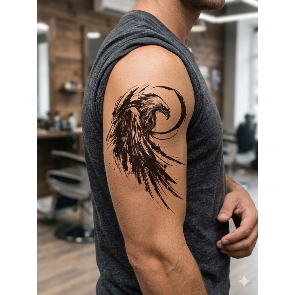 COD Tatto temporer TBS 8661 ELANG size 20x14 stiker tato temporary tato tempel sementara tahan air