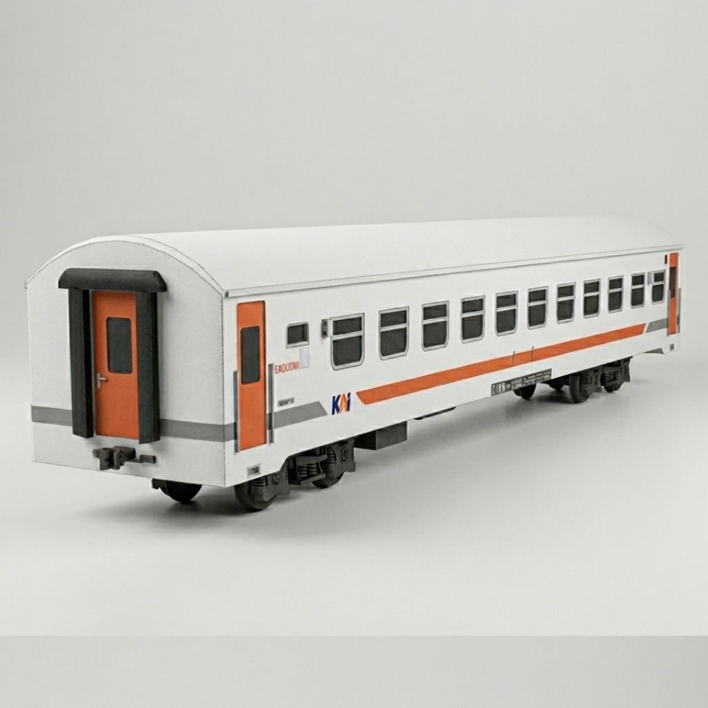 Papercraft Gerbong K3 Ekonomi KAI DIY Miniatur Kereta Api