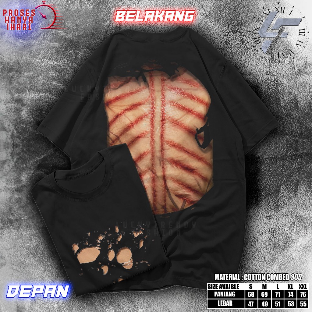 Kaos FullPrint Motif Unik Robek Kerokan Terbaru Motif Kaos Robek Kerokan Bahan