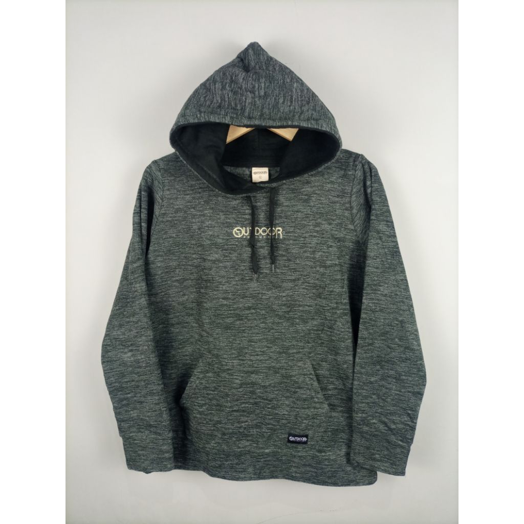 Jaket Hodie Outdoor Products Fleece Original_Abu Misty_Like New_Size Masuk M Fit L