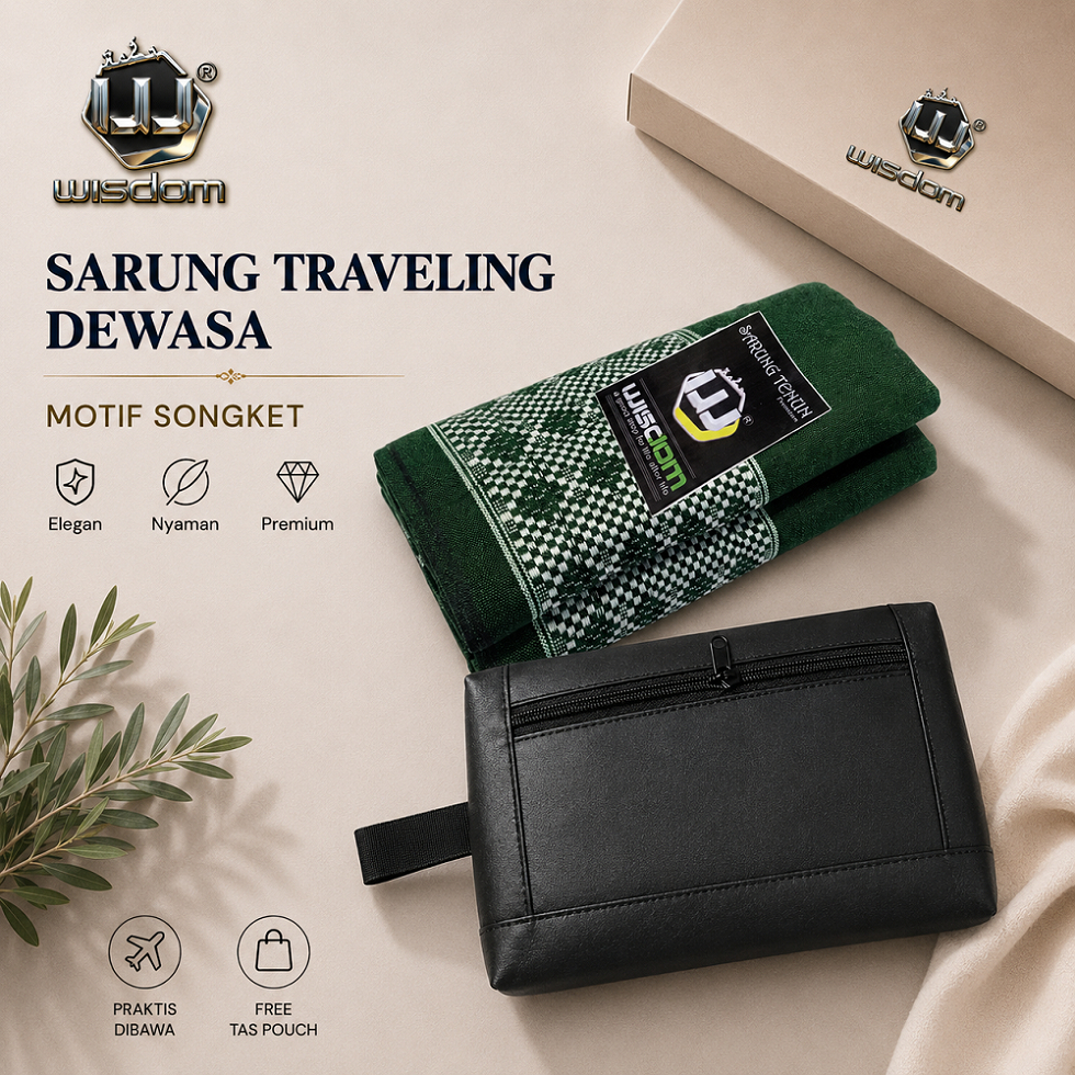Sarung Tenun Dewasa Kemasan Tas Traveling Pouch Kulit Sintetis Halus Langsung Dari Pabrik