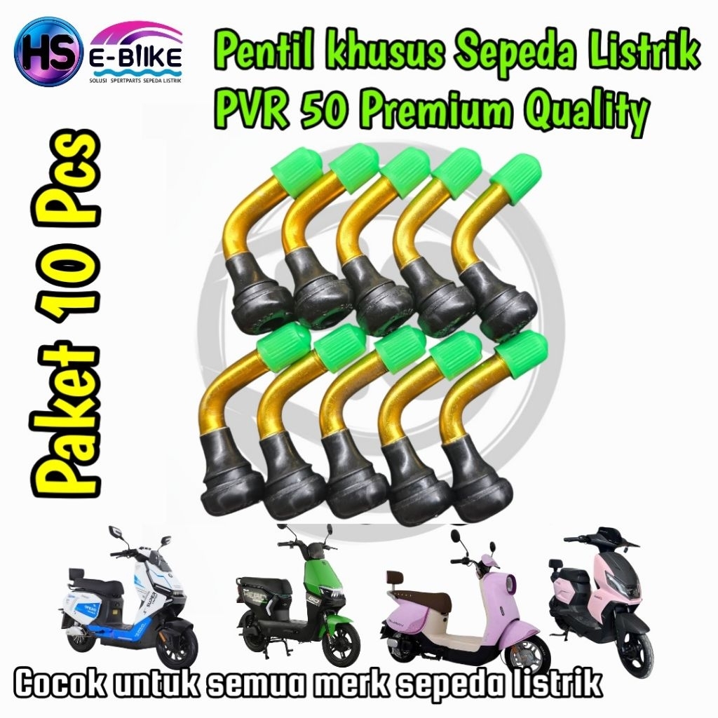 PROMO PAKET 10 PCS PENTIL TUBELESS SEPEDA LISTRIK