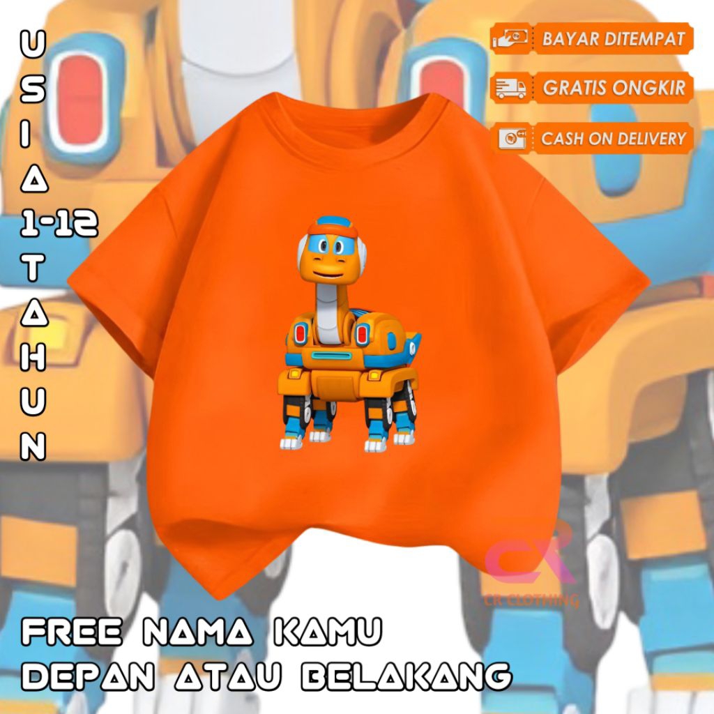 KAOS ANAK BAJU ANAK GOGO DINO GogO DINO POKEY STORM PERRY ANKY GOGO DINO DEFORM