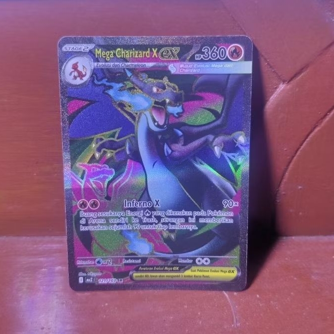 mega charizard x ex sr tcg pokemon indonesia