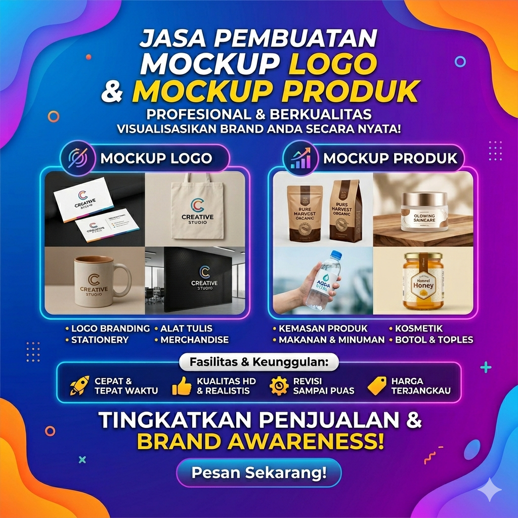 Jasa Mockup Produk dan Logo