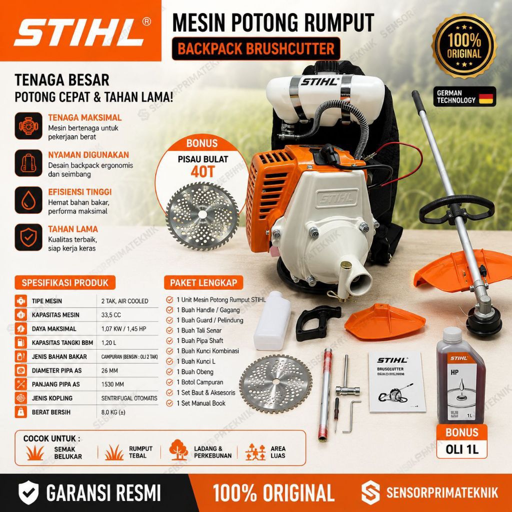 MESIN POTONG RUMPUT 2TAK STIHL FR3001 / MESIN PEMOTONG RUMPUT 2TAK STIHL BRUSH CUTTER STIHL FR-3001 