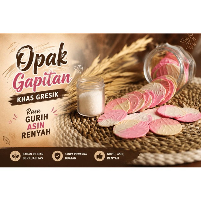 opak gapit- kue gapit- gapitan khas gresik krupuk gapitan atau capit