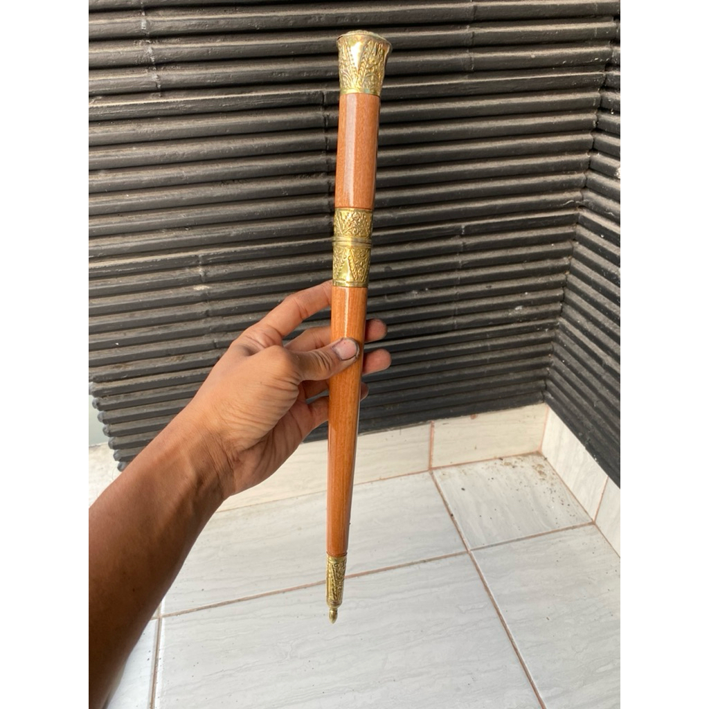 warangka tongkat komando kayu walikukun pinising natural pjg 41cm
