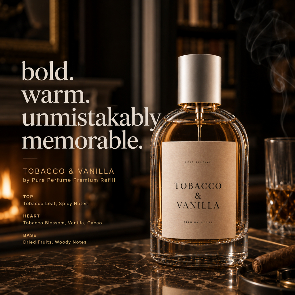 Tobacco & Vanilla by Pure Perfume | Sweet Tobacco Spiced Vanilla