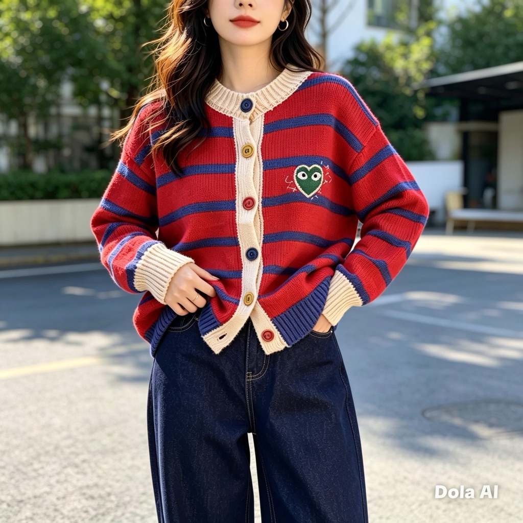 CARDIGAN PLAY STRIPES