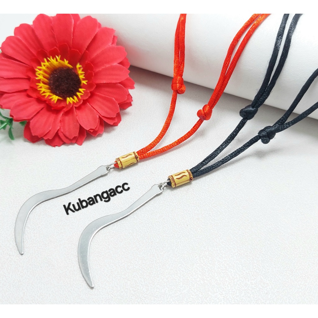 Kalung. KA-03 Kalung Tali Liontin Celurit Kecil Kalung Pria Wanita Keren Murah Unisex