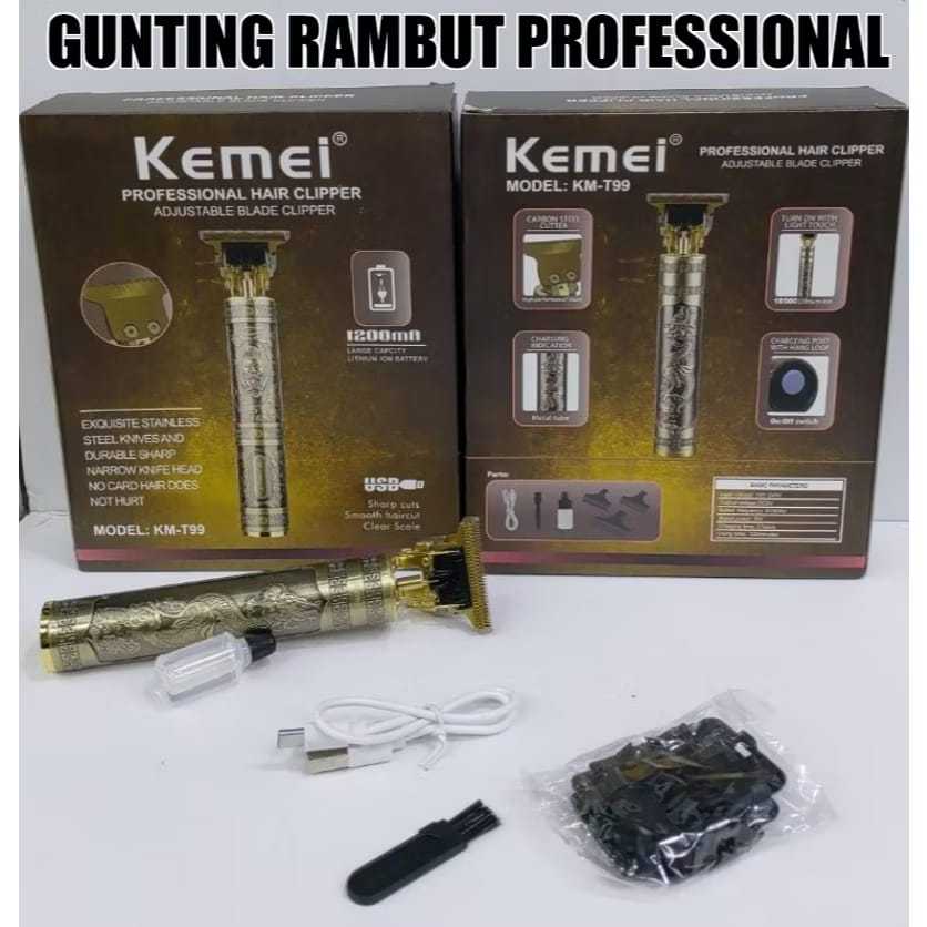 DISKON50%Kemei KM-T99 Trimmer Profesional / Alat Cukur Rambut Profesional/Trimmer bald hair