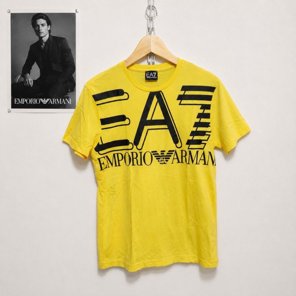 EMPORIO ARMANI Large Logo EA7 tee | kaos luxury y2k 00s