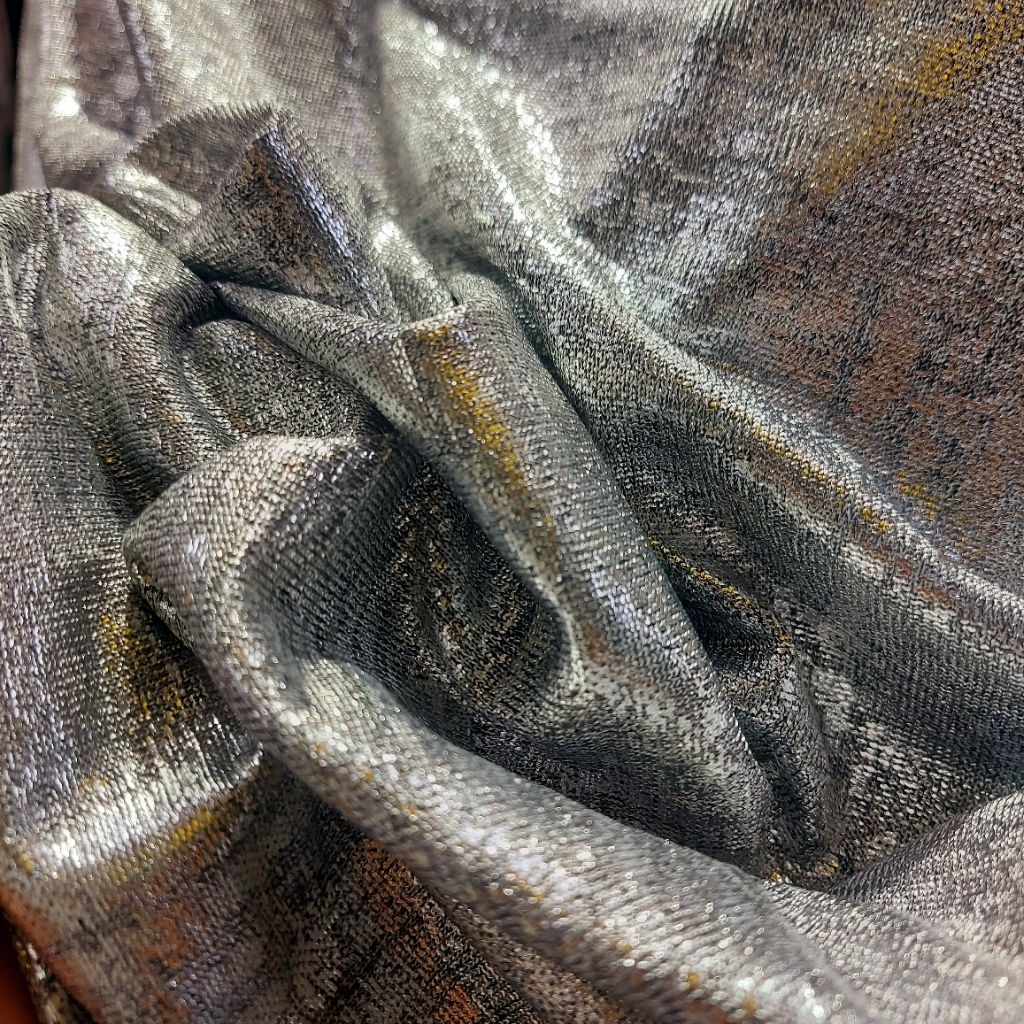 kain spandek glitter  - kain lame hologram glossy  - kain lame meteran ( silver)