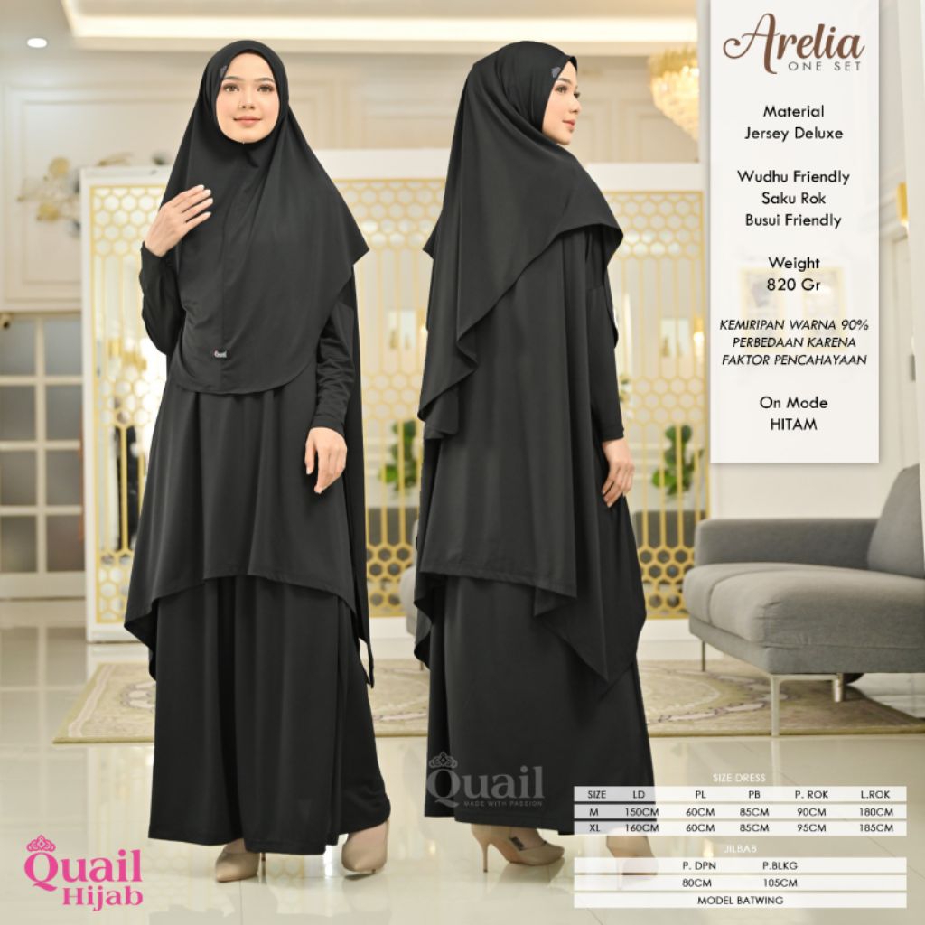 Arelia One Set Rok Syari By Quail