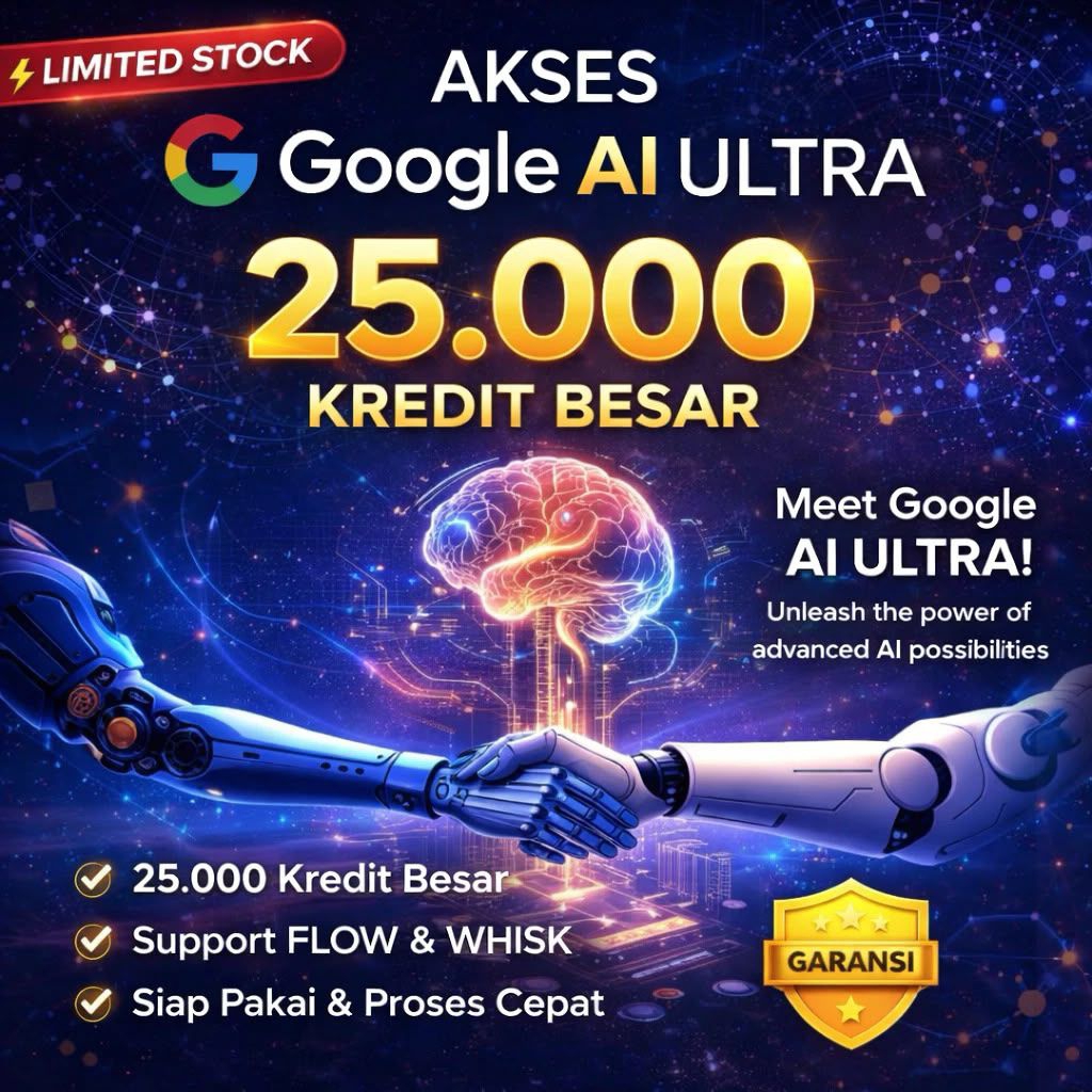 Gemini AI Ultra 25.000 Kredit | 1 Bulan Private | Unlimited Generate Video AI HD