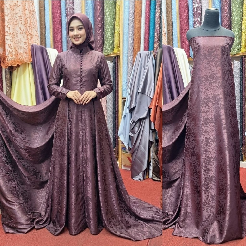 bahan kain Armani jaguard silk premium,/ kain meteran, motif terbaru