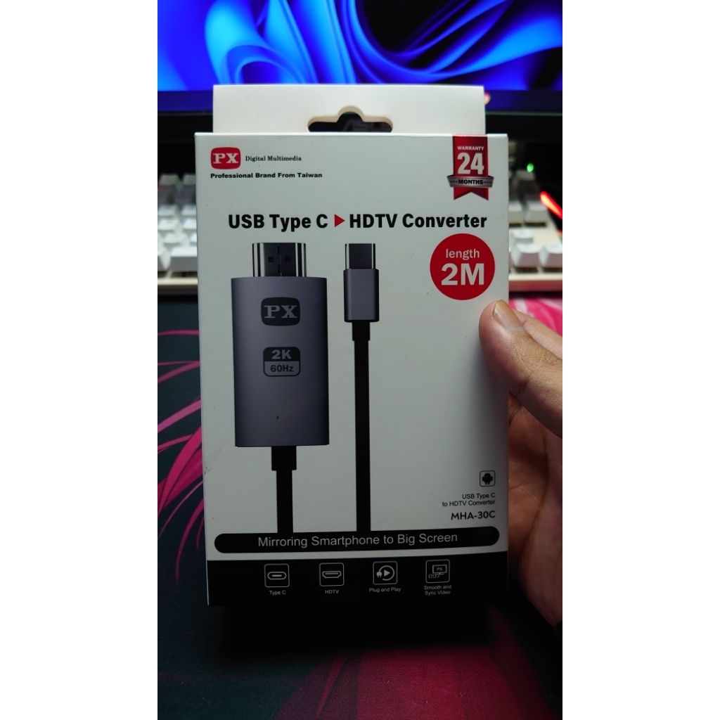PX MHA-30C Kabel HDMI ke Type C