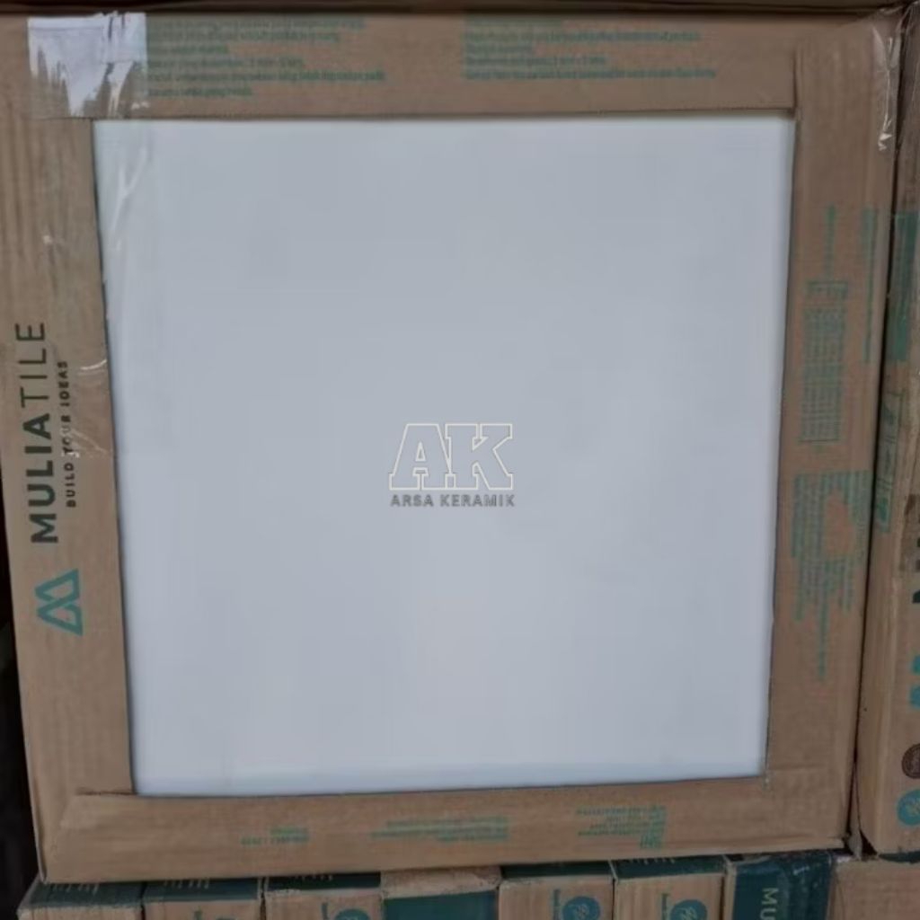 keramik 40x40 mulia putih polos | glossy